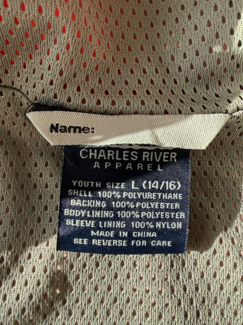 Charles River Coral Pink Rain Jacket Kids Large 14/16 Fits Women XSP - Picture 11 of 12